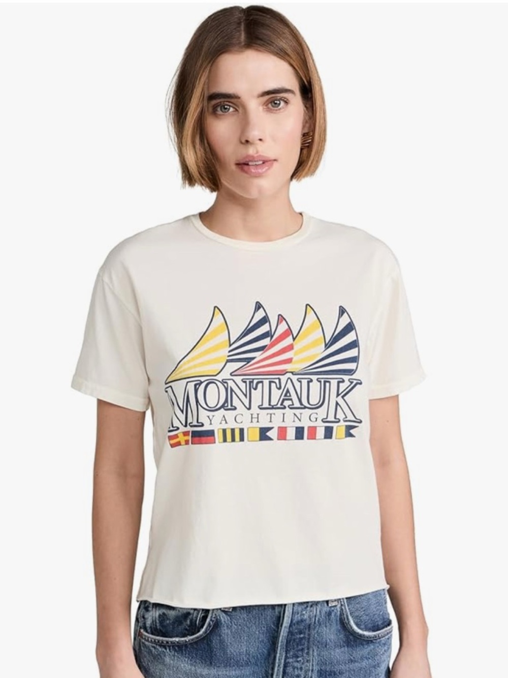 Original Retro Brand  Montauk White Graphic Logo Tee
